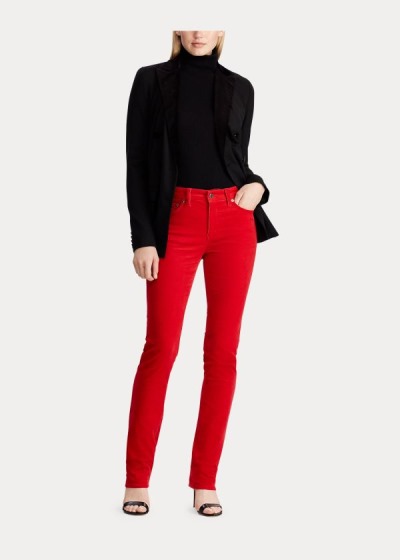 Women's Ralph Lauren Premier Straight Corduroy Pants | 153092BVF